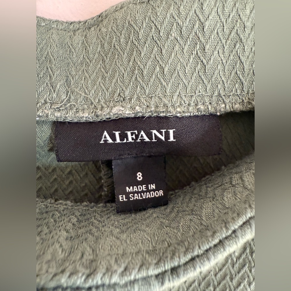 Alfani Olive‎ Textured Fabric - Picture 2 of 3